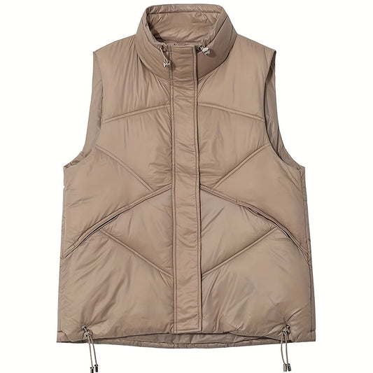 Women's Sleeveless Puffer Vest Stand Collar