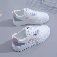 Women's Lace Up Low Top Running Shoes Breathable Thick Sole Walking Shoes