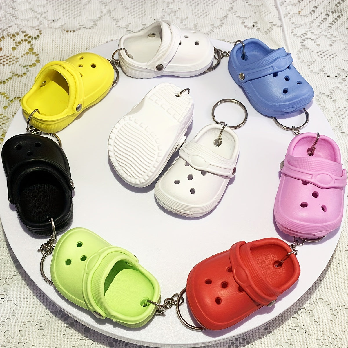 Cartoon Shoe Keychain Colorful Bag Charm Keyring