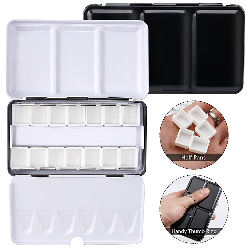 Metal Watercolor Palette with 14 Half Pans