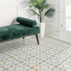 Bohemian Flower Tile Stickers - Set of 12