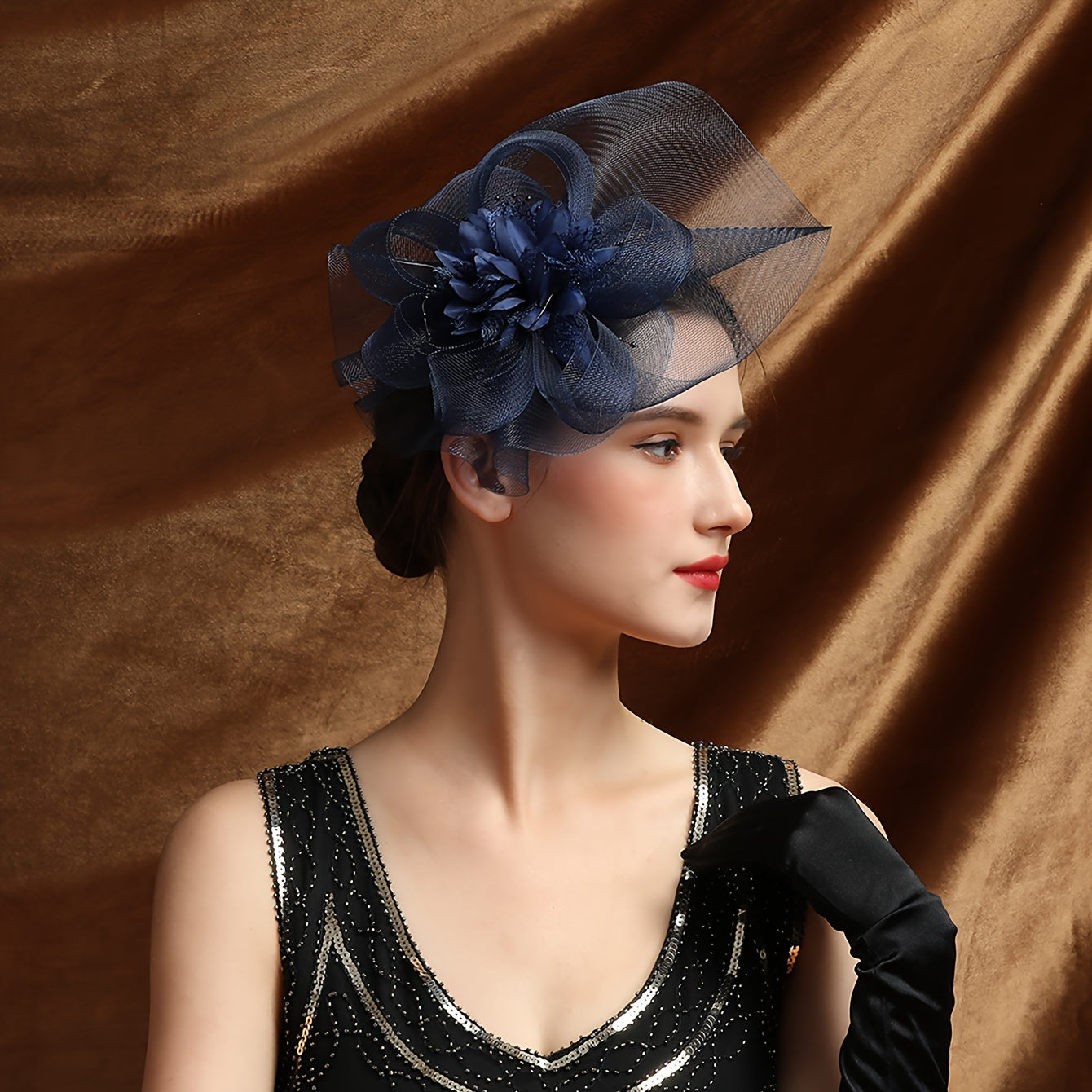 Feather Headband Fascinator Tea Party Hat Women Clip Derby Headwear
