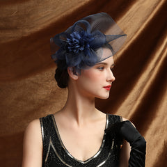 Feather Headband Fascinator Tea Party Hat Women Clip Derby Headwear