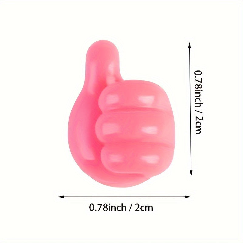 10pcs PVC Thumb Wall Hooks Funny Cord Holders For Cables