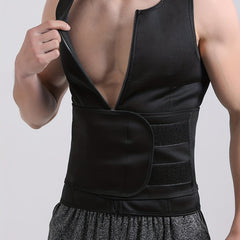 Men's Sweat Resistant Body Shaper Vest with Waist Cincher