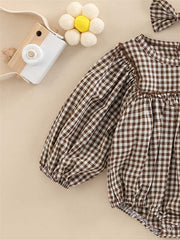 Toddler Girls Onesie with Bowknot Headband