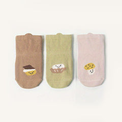 5pairs Toddler Cartoon Non Slip Socks for All Seasons