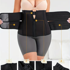 2 Pack Plus Size Sports Shapewear Set Women's Plus Tummy Control Waist Belt