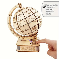 3D Wooden Globe Puzzle Set World Map Model Ocean Wonders Ideal Gift