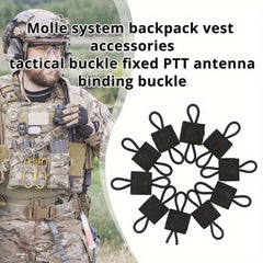 10pcs Outdoor Nylon Elastic Molle Ribbon Buckle Backpack Binding Buckle