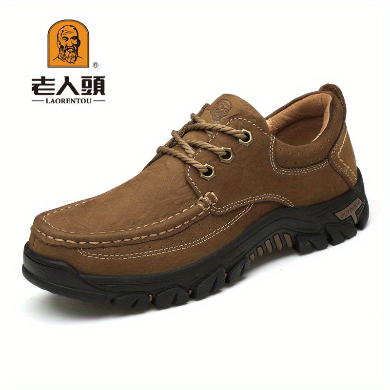 LAORENTOU Men's Leather Lace Up Hiking Shoes