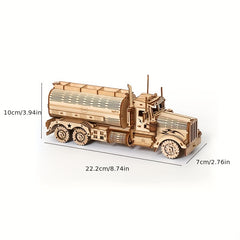 DIY Tanker Puzzle Toy Kids Gift Wooden 3D Piggy Bank