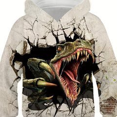 Dinosaur Halloween Boy's Hoodie Long Sleeve Pullover