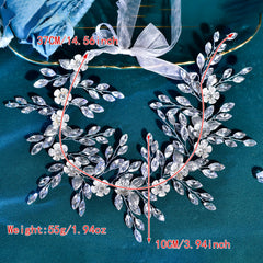 Bridal Hairband Flower Leaf Wedding Headpiece for Events Weddings HP880