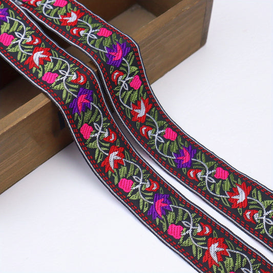 Vintage Jacquard Ribbon Trim Embroidered Sewing Lace Ribbon Fabric