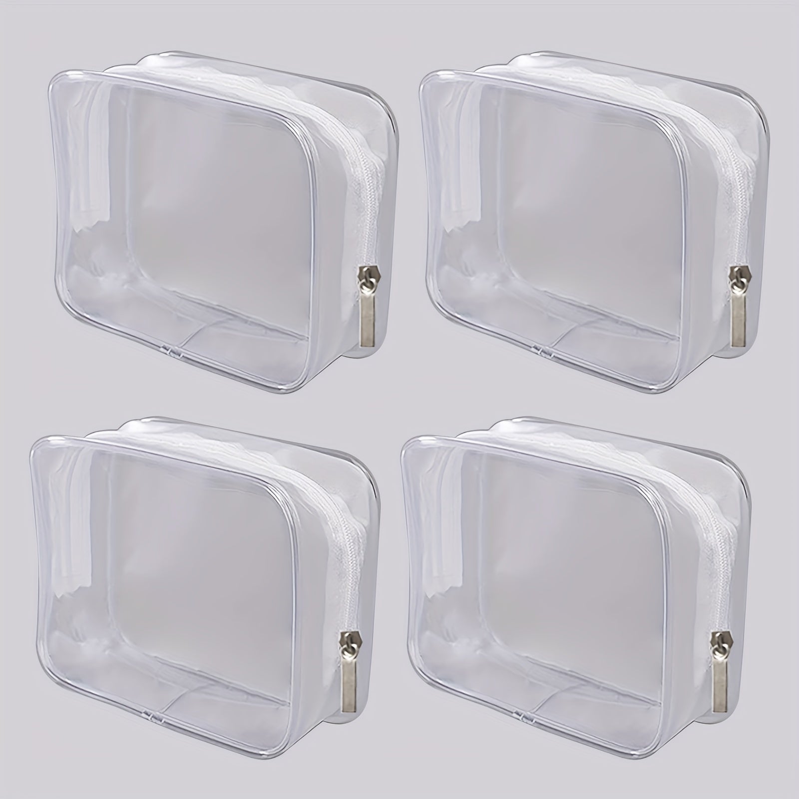 Clear Makeup Bags Set Transparent Cosmetic Bag Travel Toiletry Zipper