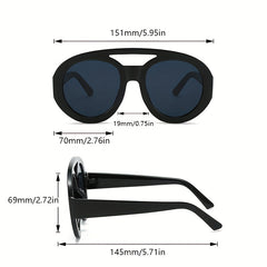 Y2K Top Bar Sunglasses Large Gradient Goggles UV400