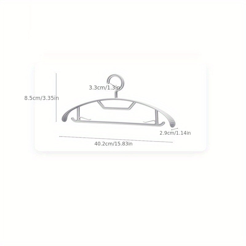 5pcs Wide Shoulder Clothes Hanger Anti-slip Thick Clothes Support
