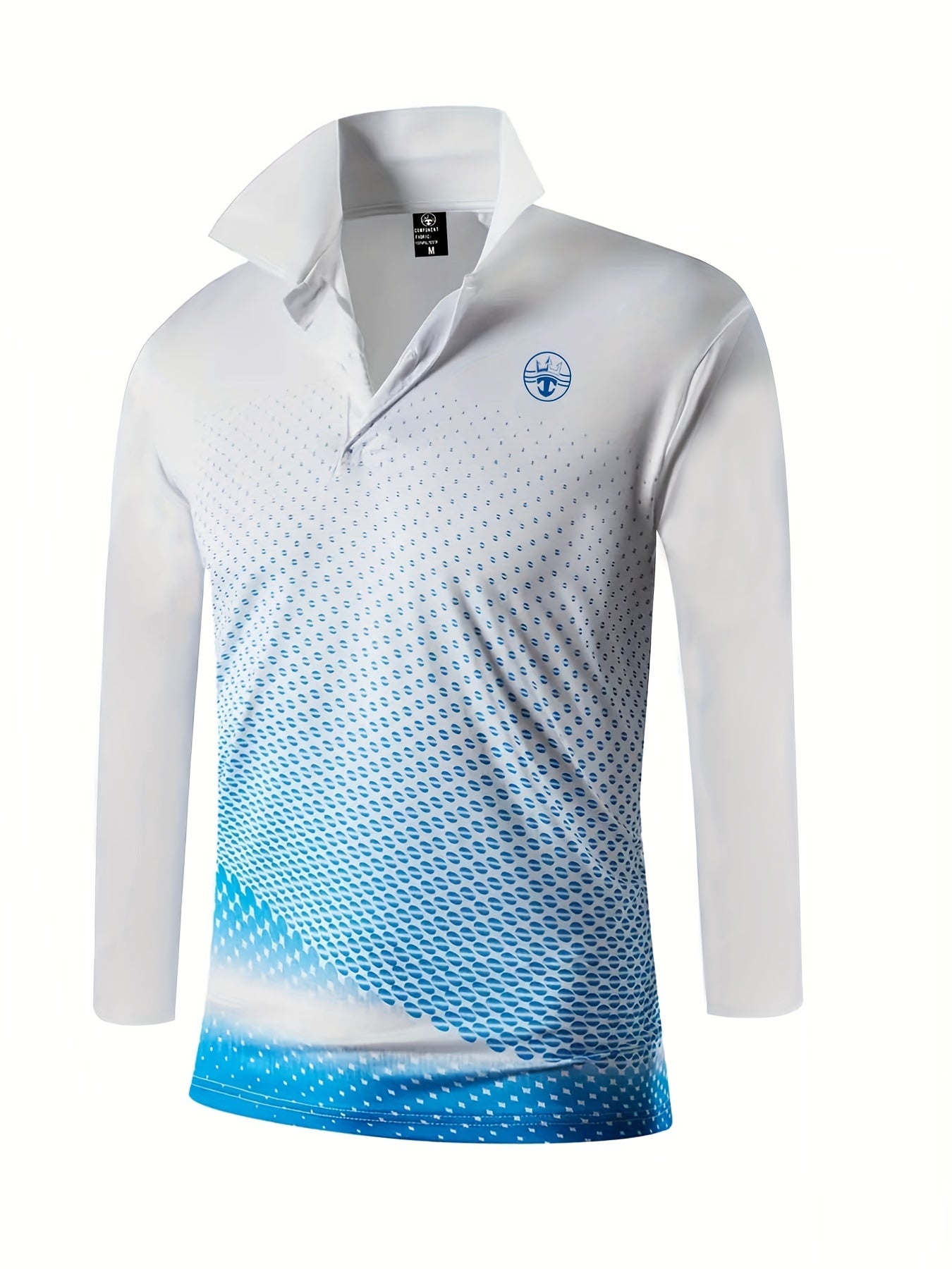 Men's Stretch Lapel Long Sleeve Polo Shirt