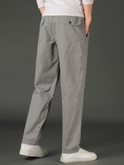 Men's Solid Slim Straight Casual Pants