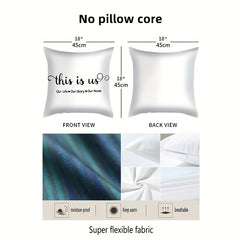 Short Plush Printed Throw Pillow Case Soft & Comfortable