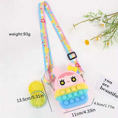Cartoon Silicone Rabbit Ear Bow Messenger Bag