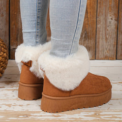 Women's Plush Lined Thermal Snow Boots - Non Slip Wear Resistance Shoes
