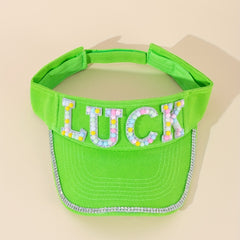 Y2K Rhinestone Decor Visor Hat Candy Summer UV Protection Lightweight Golf Cap