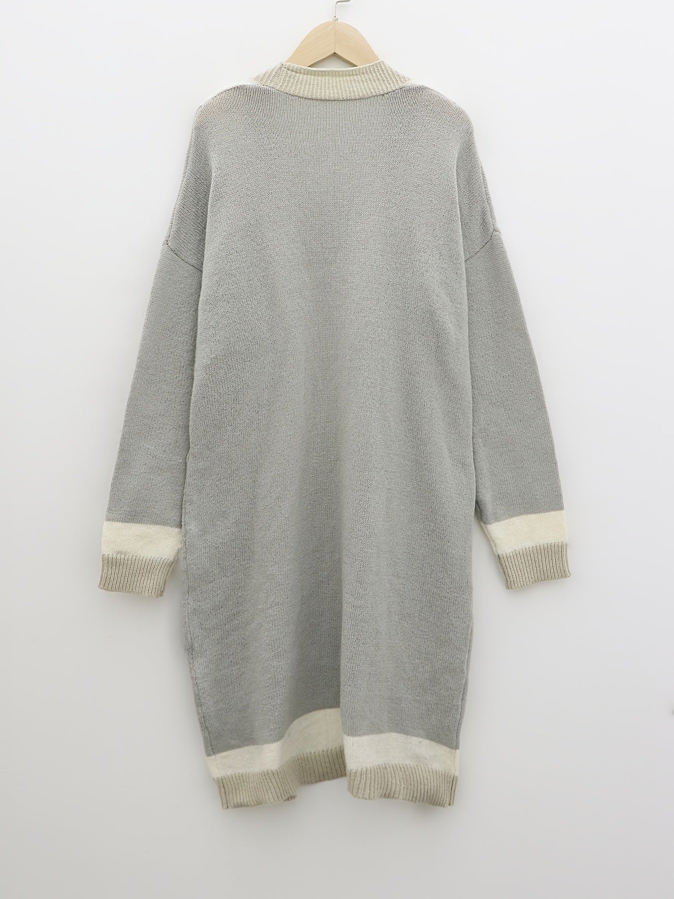 Open Front Knit Cardigan Long Sleeve Sweater