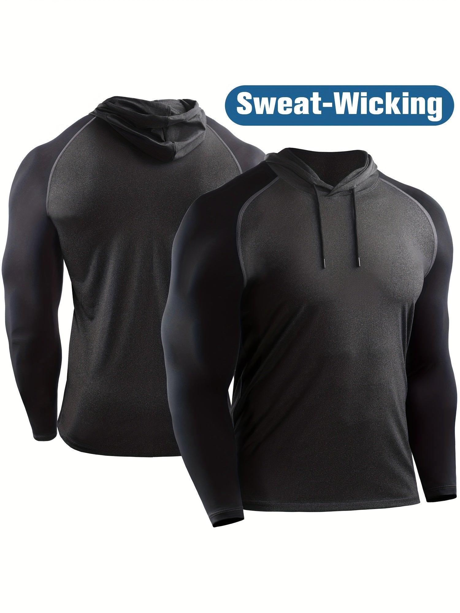 Men's Fast Drying Long Sleeve Hoodie for Sports