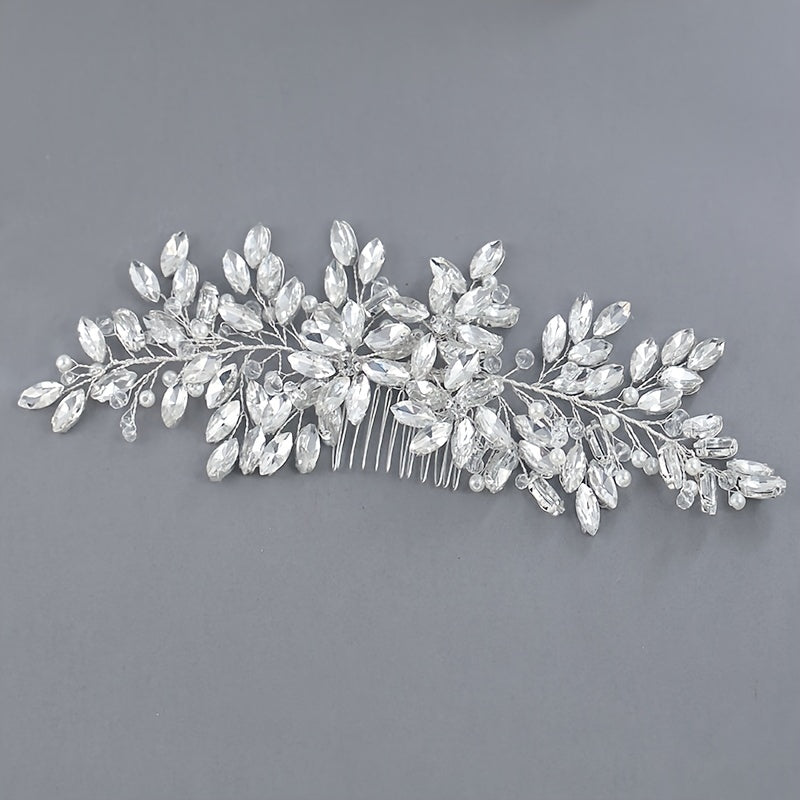 Crystal Bridal Headpiece Wedding Headband For Brides Flower Bride Hair Vine