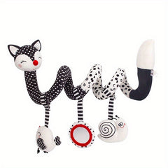 Newborn Baby Plush Toy for Soothing with Mirror Device