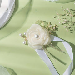 Faux Pearl Flower Wristband Women's Ornament Accessories