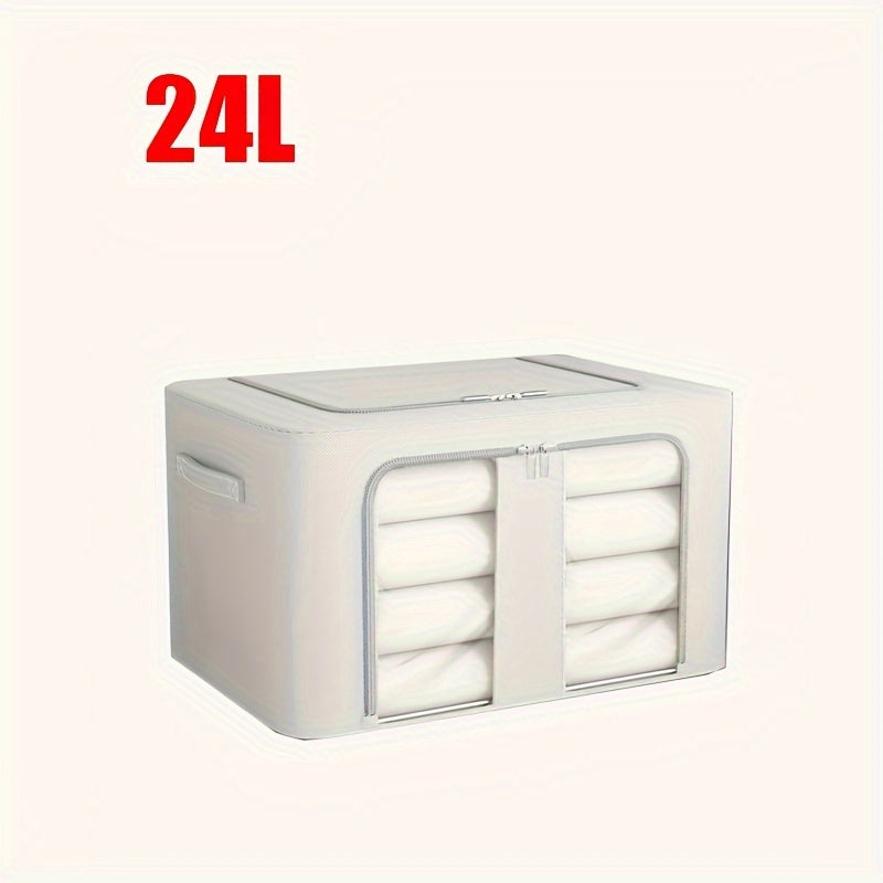 Wardrobe Storage Box Oxford Cloth Foldable Storage Box With Metal Rack