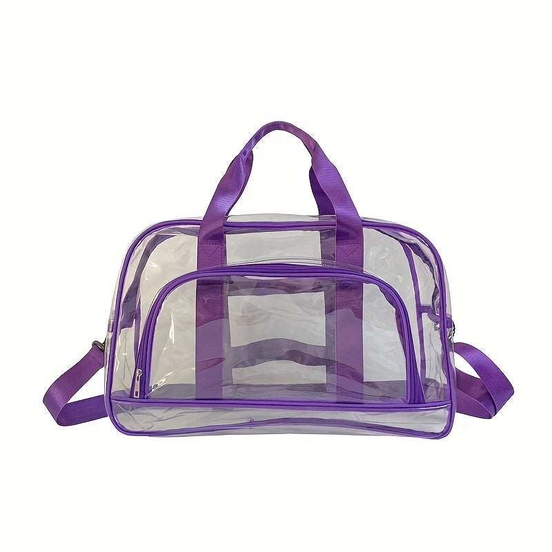 Transparent Travel Bag Large Capacity PVC Handbag Fitness Storage Beach Bag