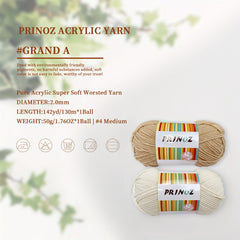 4Ply Crochet Yarn 50g 1.76oz 130m 142yd (2pcs)