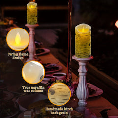Remote Control LED Candle Light Birthday Party Wedding Flame Swing Candle