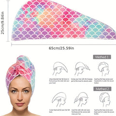 Microfiber Hair Towel Soft Drying Cap Absorbent Quick Dry Hair Wrap Towel