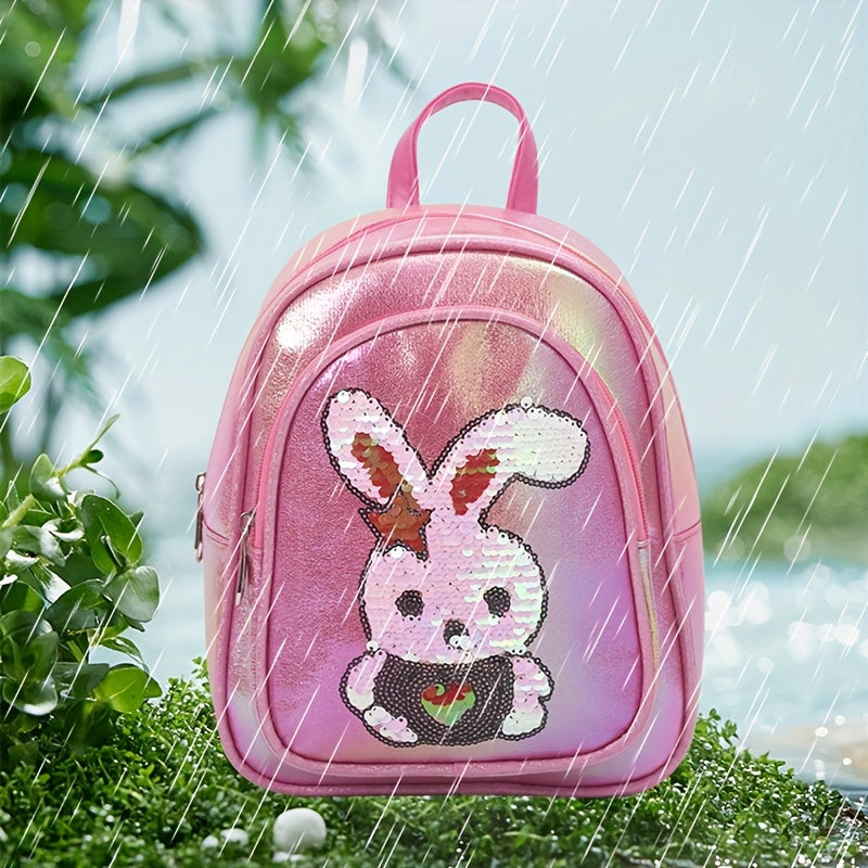 Sequin Rabbit Backpack For Teens Boys Girls Kindergarten School Bag