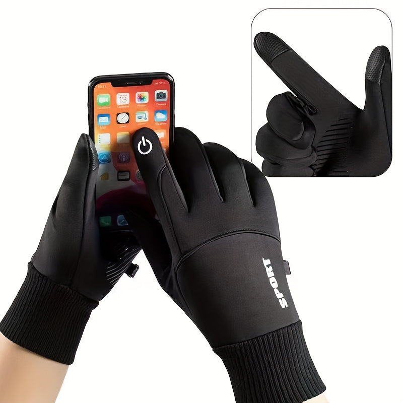 Winter Waterproof Touch Screen Fleece Gloves for Outdoor Activities