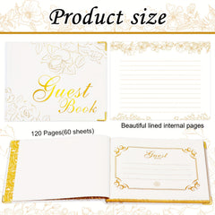 Wedding Guest Book 22x17 Hardcover 120 Page Golden Foil Gilded Edges