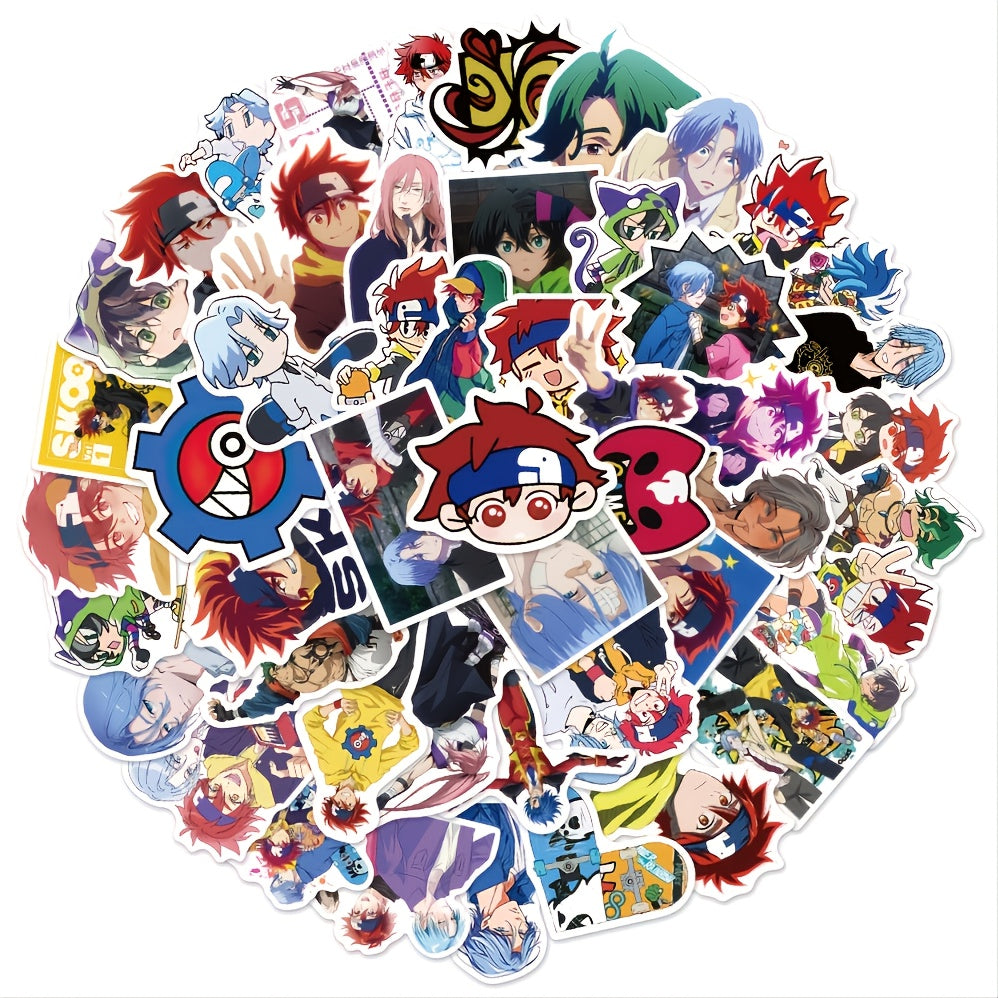 50sheets Anime Cartoon Graffiti Sticker for Ipad Luggage Car Notebook Computer