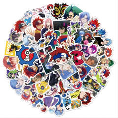 50sheets Anime Cartoon Graffiti Sticker for Ipad Luggage Car Notebook Computer