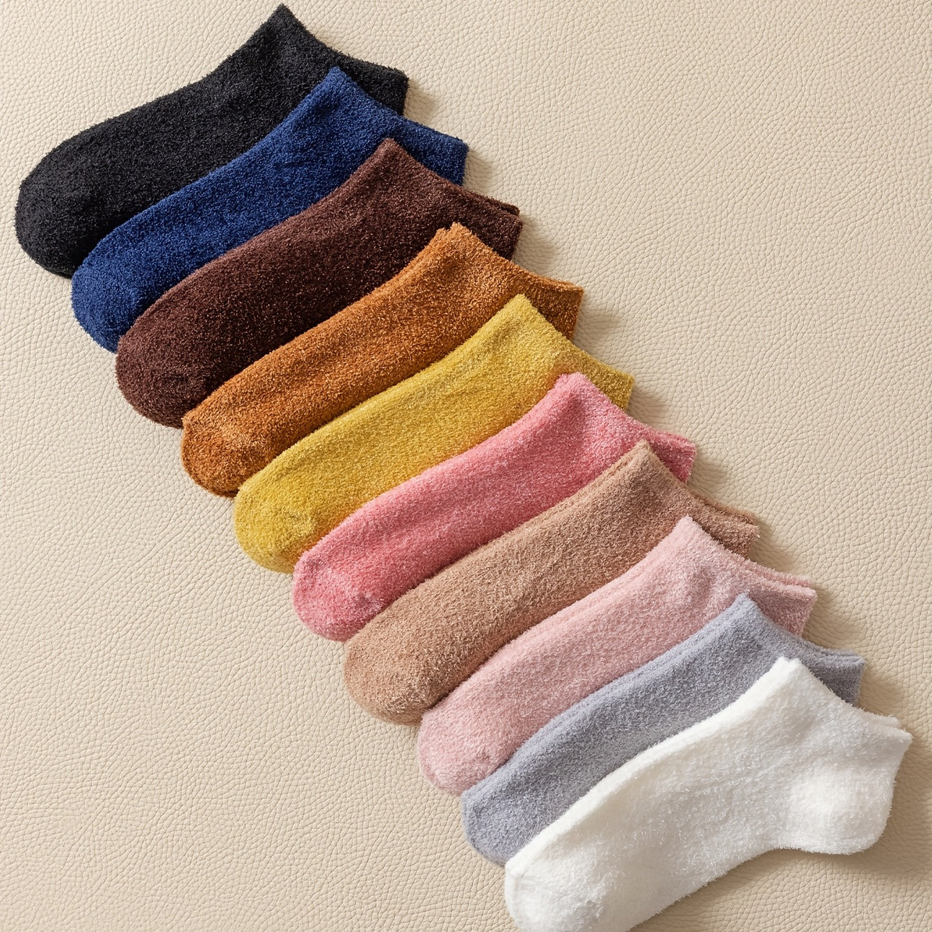 10 Pairs Winter Warm Fluffy Slipper Socks Soft Fuzzy Non Slip Plush Sock