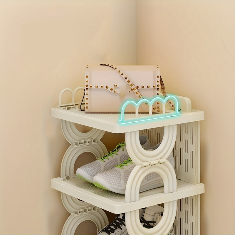 Folding Shoe Rack Space-Saving Storage Rack