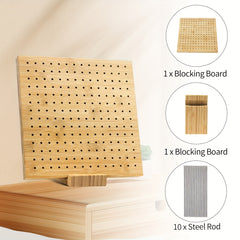 Bamboo Wooden Board for Knitting and Crochet Projects