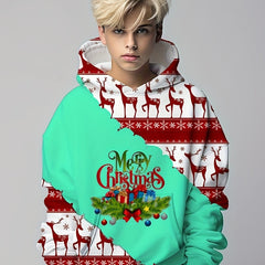 Christmas Kids Hoodie Pullover Long Sleeve Top Boy's Clothes