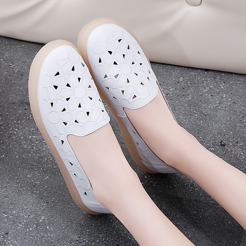 Women's Floral Slip On Loafers Walking Shoes