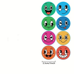 500 Smile Face Reward Stickers Roll, Party & Holiday Supplies