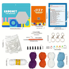 Crochet Material Bag Doll Braided DIY Pendant Crochet Wool Ball Fabric